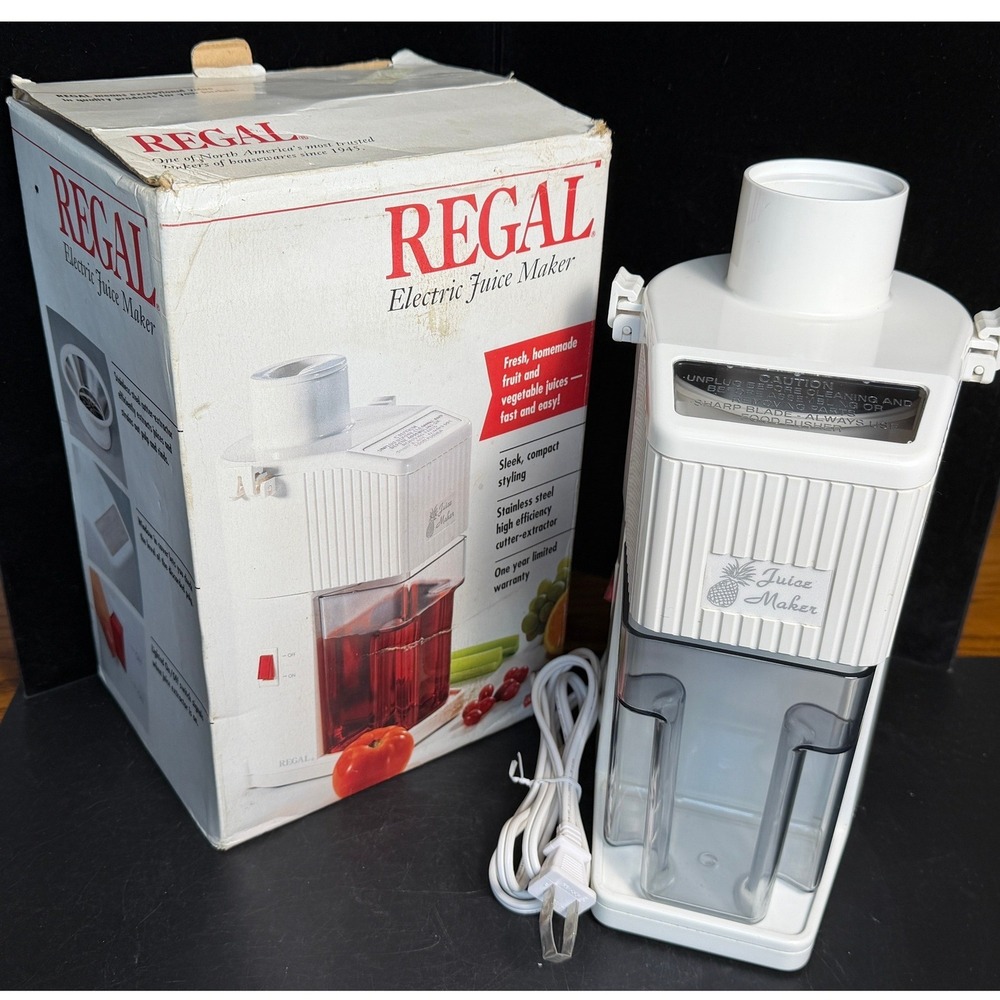 Regal Electric Juice Maker K7800-Compact Fruit Vegetable Juicer in Box, WORKS